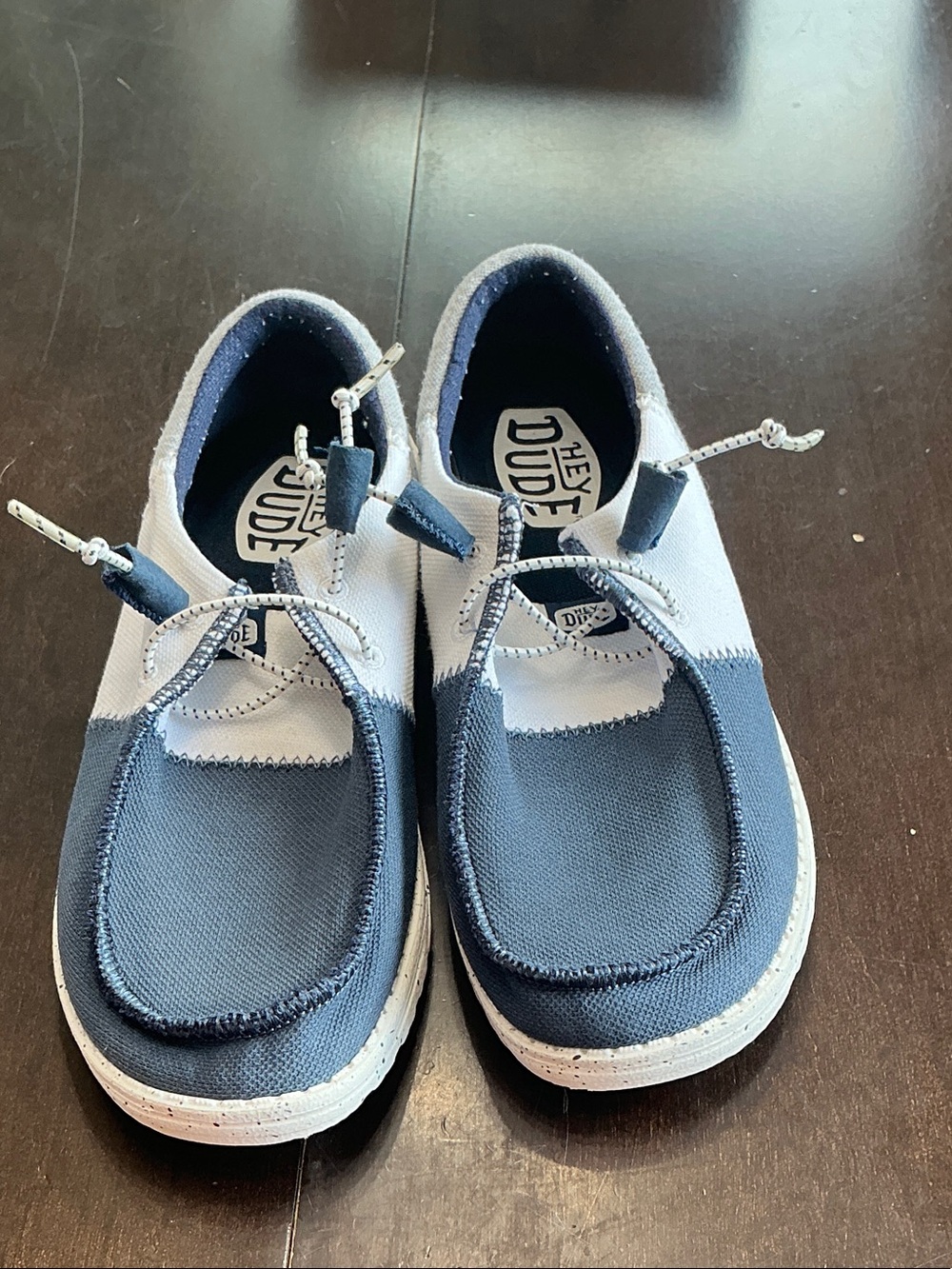 Hey Dude Navy and White Casual Slip-On Shoes